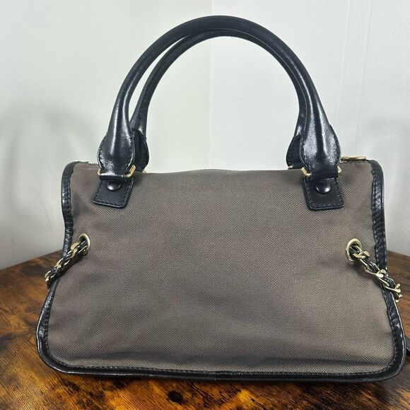 Chloe Harley‎ Small Size Tote Bag 2-Way Canvas Leather - Picture 2 of 16